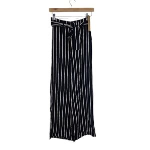 Reformation Belmont‎ Pants Navy Stripe Women's 2 Navy Wide-leg NWT